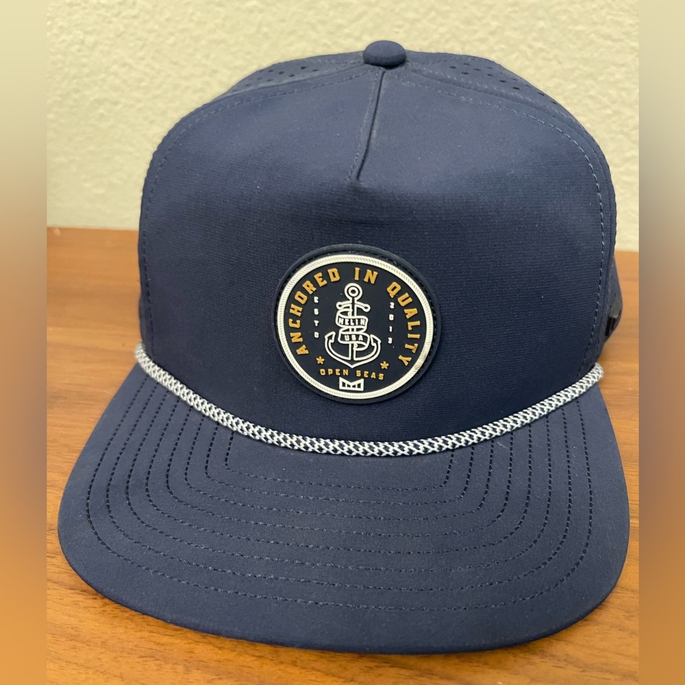 Melin Coronado Hydro Anchored In Quality Open Seas Navy Blue SnapBack Hat Cap